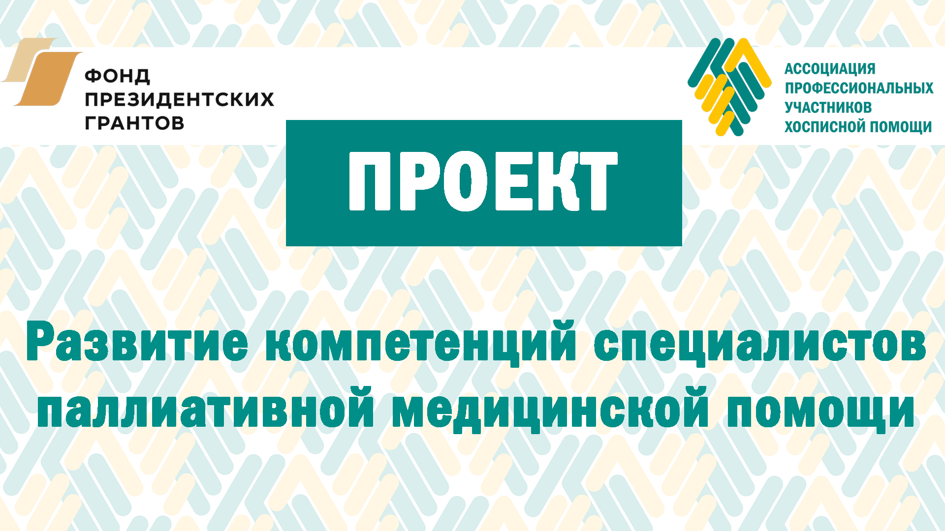 Проект «Развитие компетенций специалистов паллиативной медицинской помощи» (2023)